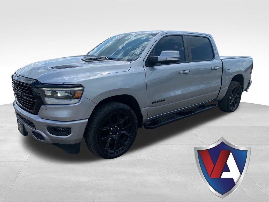 2020 RAM 1500 Rebel in Billet Silver Metallic Clearcoat — front three-quarter view