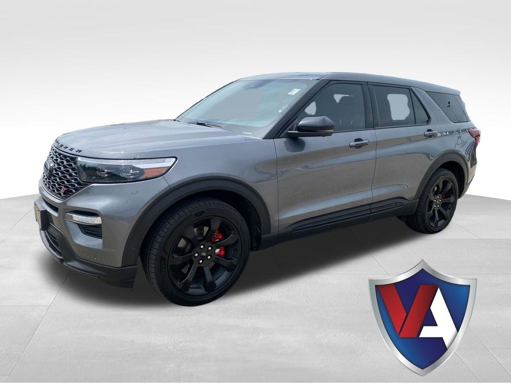 2021 Ford Explorer ST in Carbonized Gray Metallic — front three-quarter view