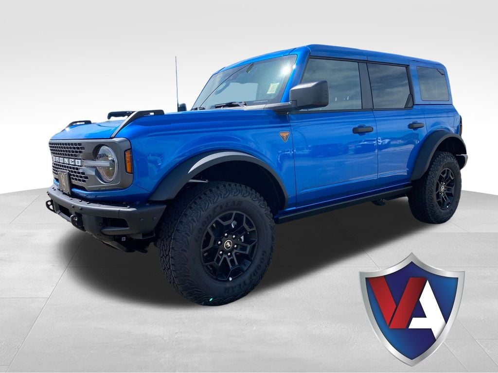 2026 Ford Bronco Badlands in Blue — front three-quarter view