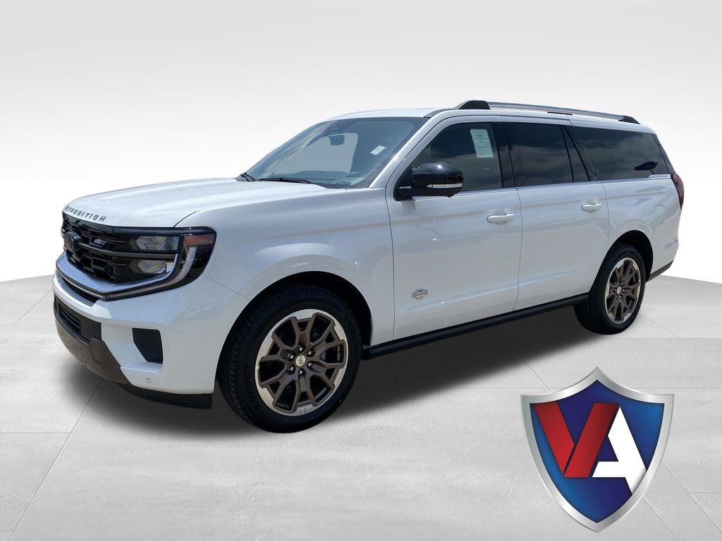 2026 Ford Expedition Max King Ranch in White Metallic — front three-quarter view