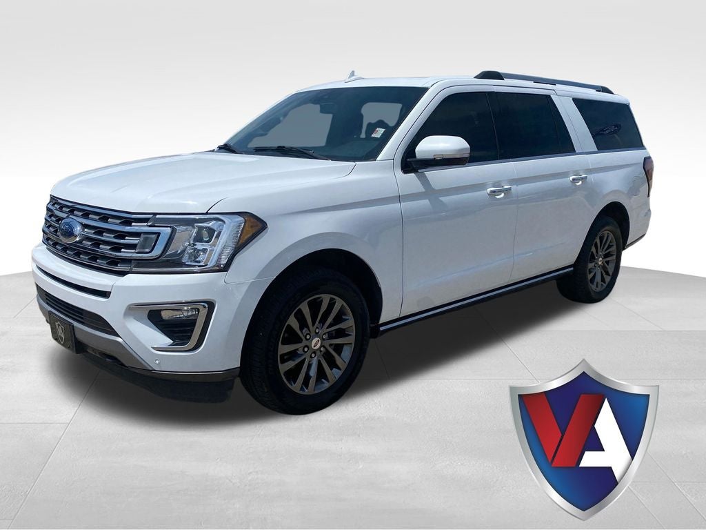 2021 Ford Expedition Limited MAX in Oxford White — front three-quarter view