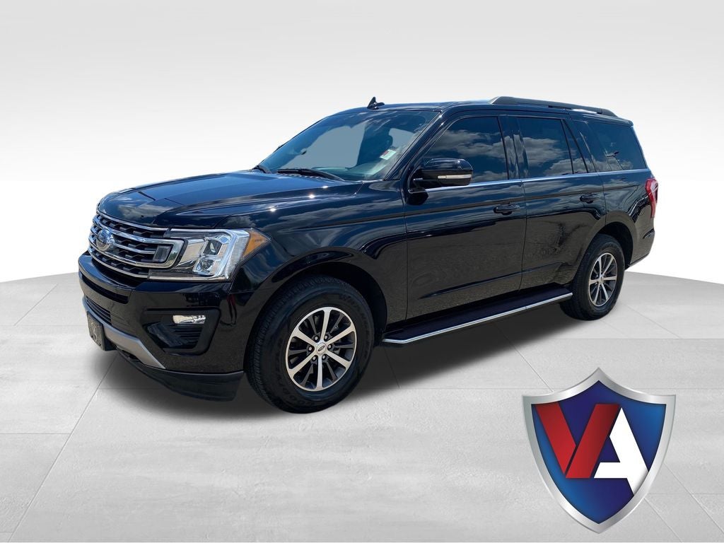 2019 Ford Expedition XLT in Black Metallic — front three-quarter view