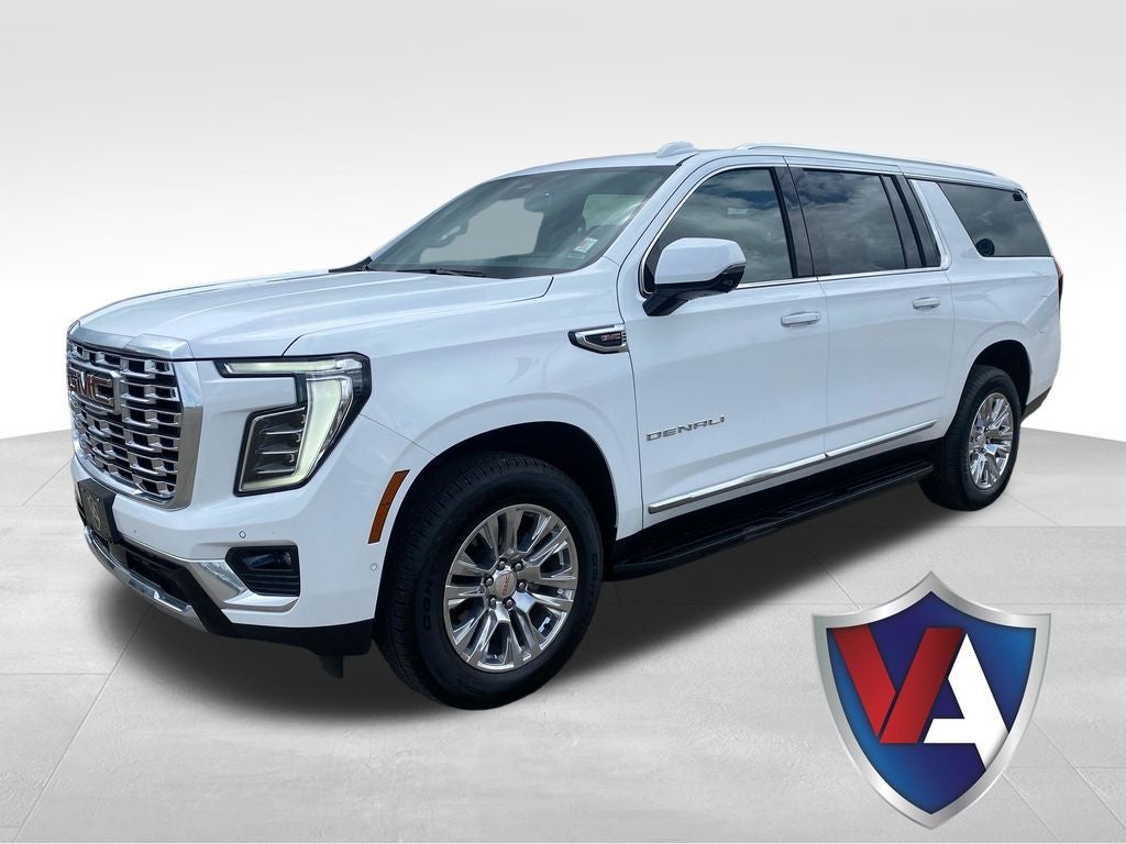 2025 GMC Yukon XL 4WD Denali in Summit White — front three-quarter view